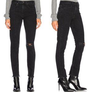 Rag & Bone High Rise Skinny Jeans Black Stone 29